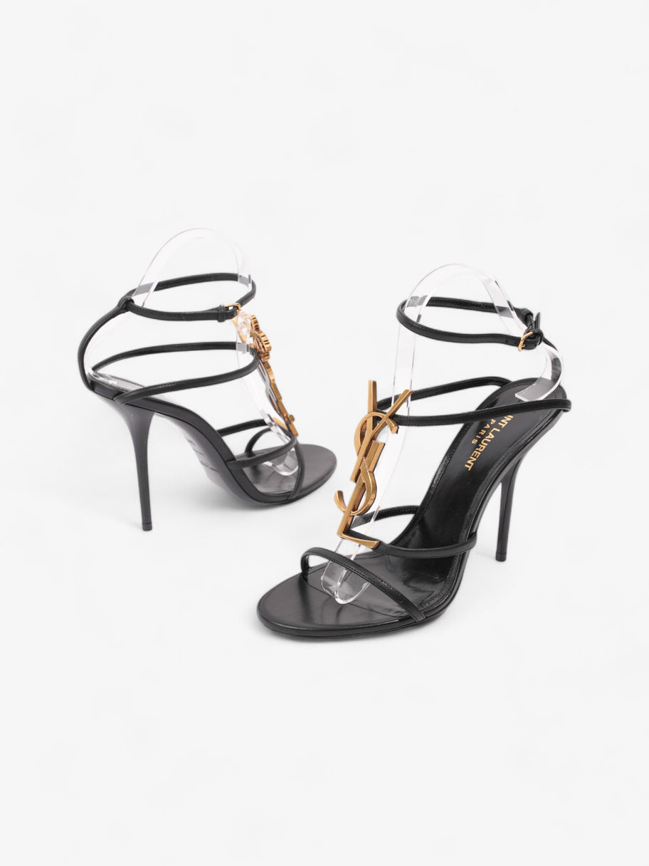 Saint Laurent Cassandre Palm Heels 110mm Black / Gold Leather EU 38.5 UK 5.5 Image 9