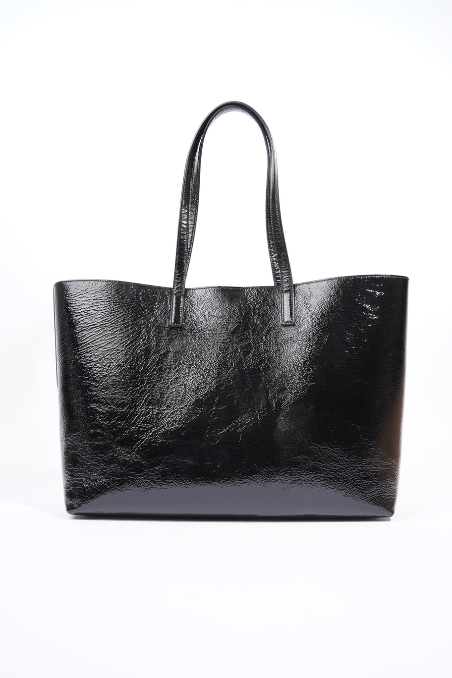 Shopping Tote Black Patent Leather Large Image 5