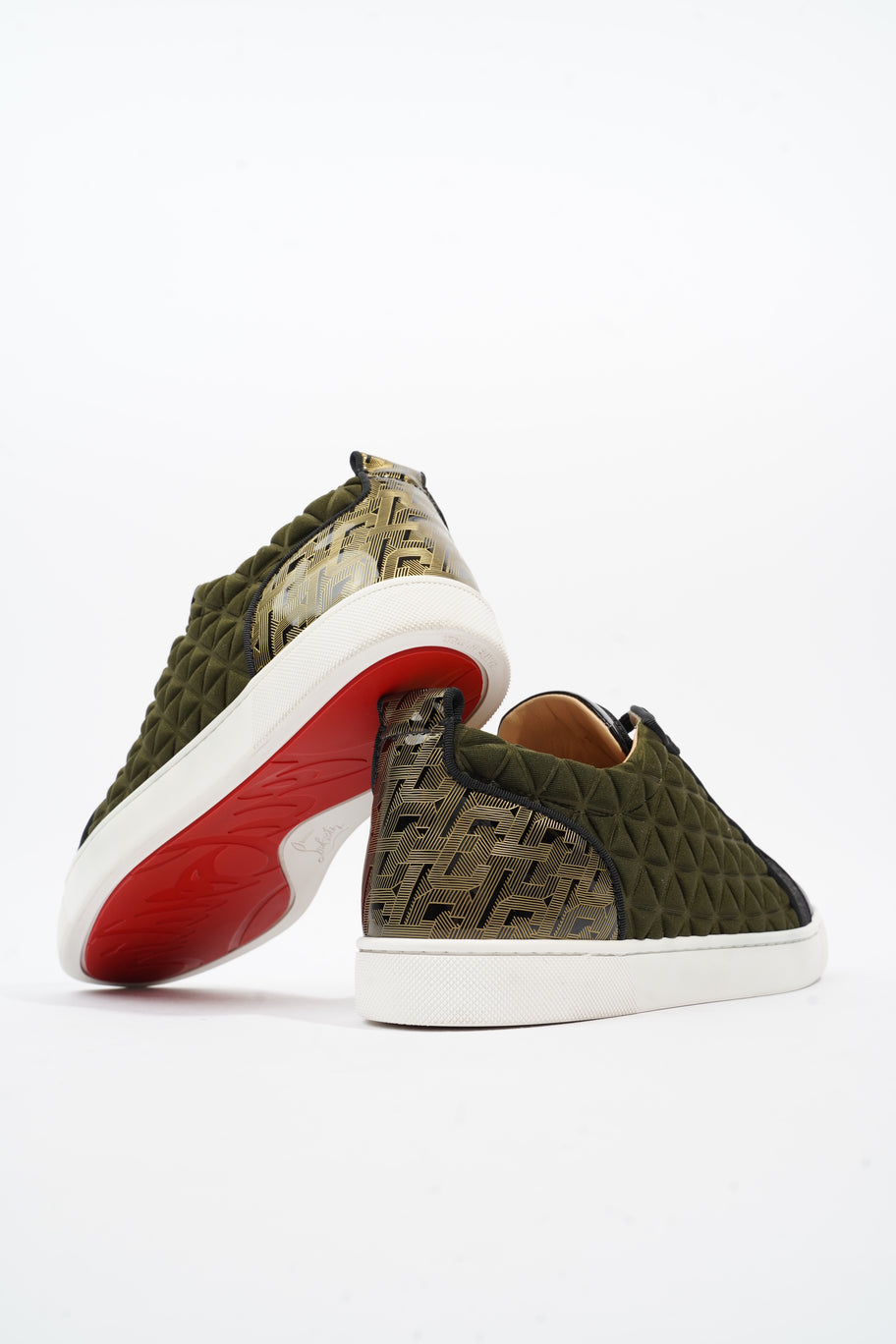 Christian Louboutin Rantulow Orlato Flat Khaki / Black Calfskin Leather EU 41.5 UK 7.5 Image 11