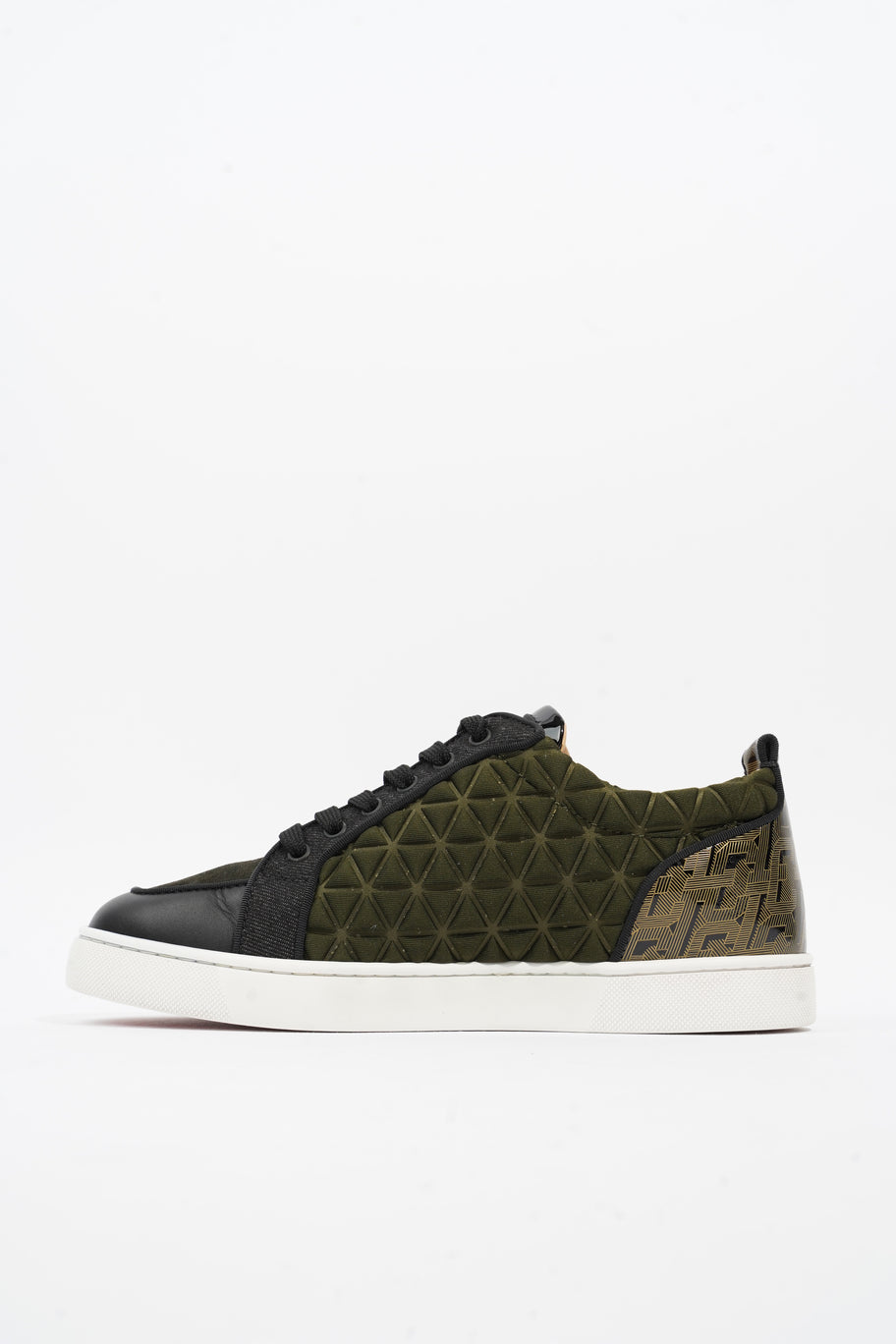 Christian Louboutin Rantulow Orlato Flat Khaki / Black Calfskin Leather EU 41.5 UK 7.5 Image 3