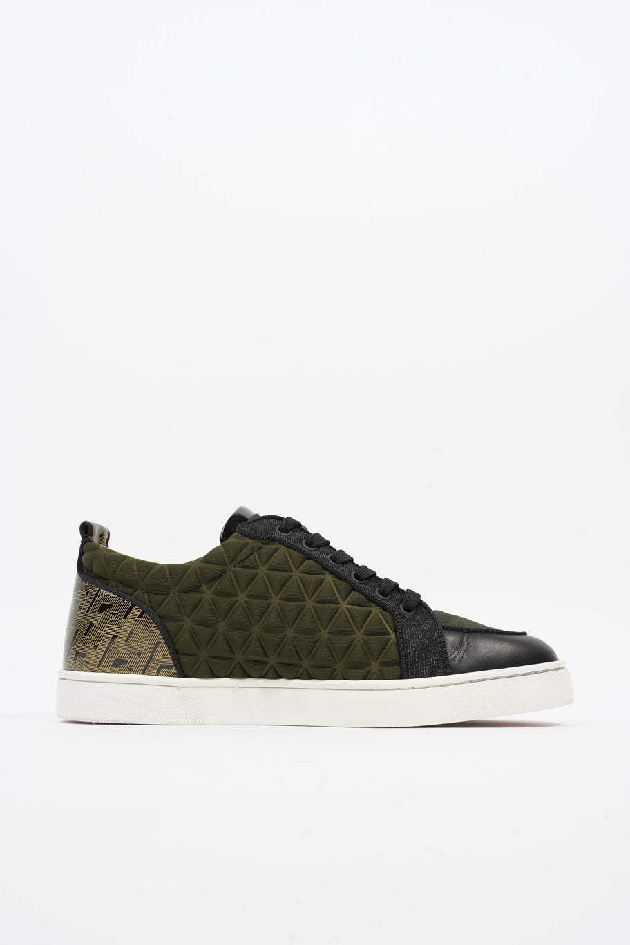 Christian Louboutin Rantulow Orlato Flat Khaki / Black Calfskin Leather EU 41.5 UK 7.5 Image 4