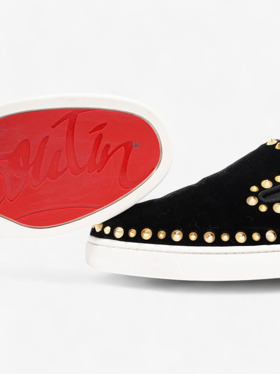 Christian Louboutin Pik Boat Black / Gold Velvet EU 39 UK 6 Image 8