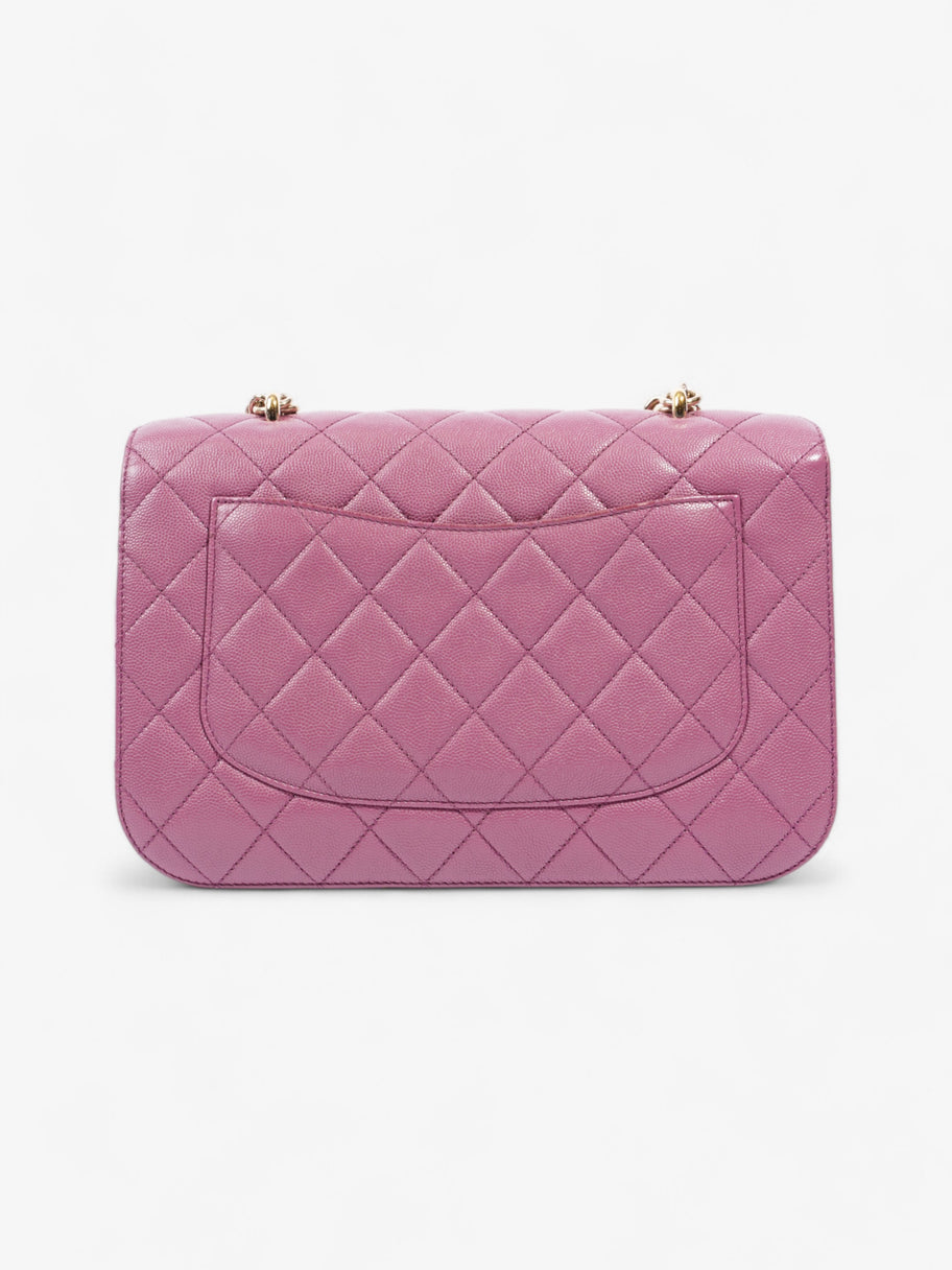 Chanel Classic Flap Bag Mauve Caviar Leather Image 4