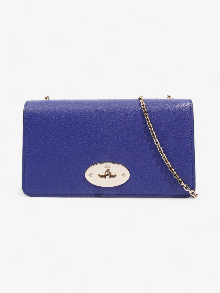 Mulberry Bayswater Clutch Wallet On Chain Blue Leather Image 1