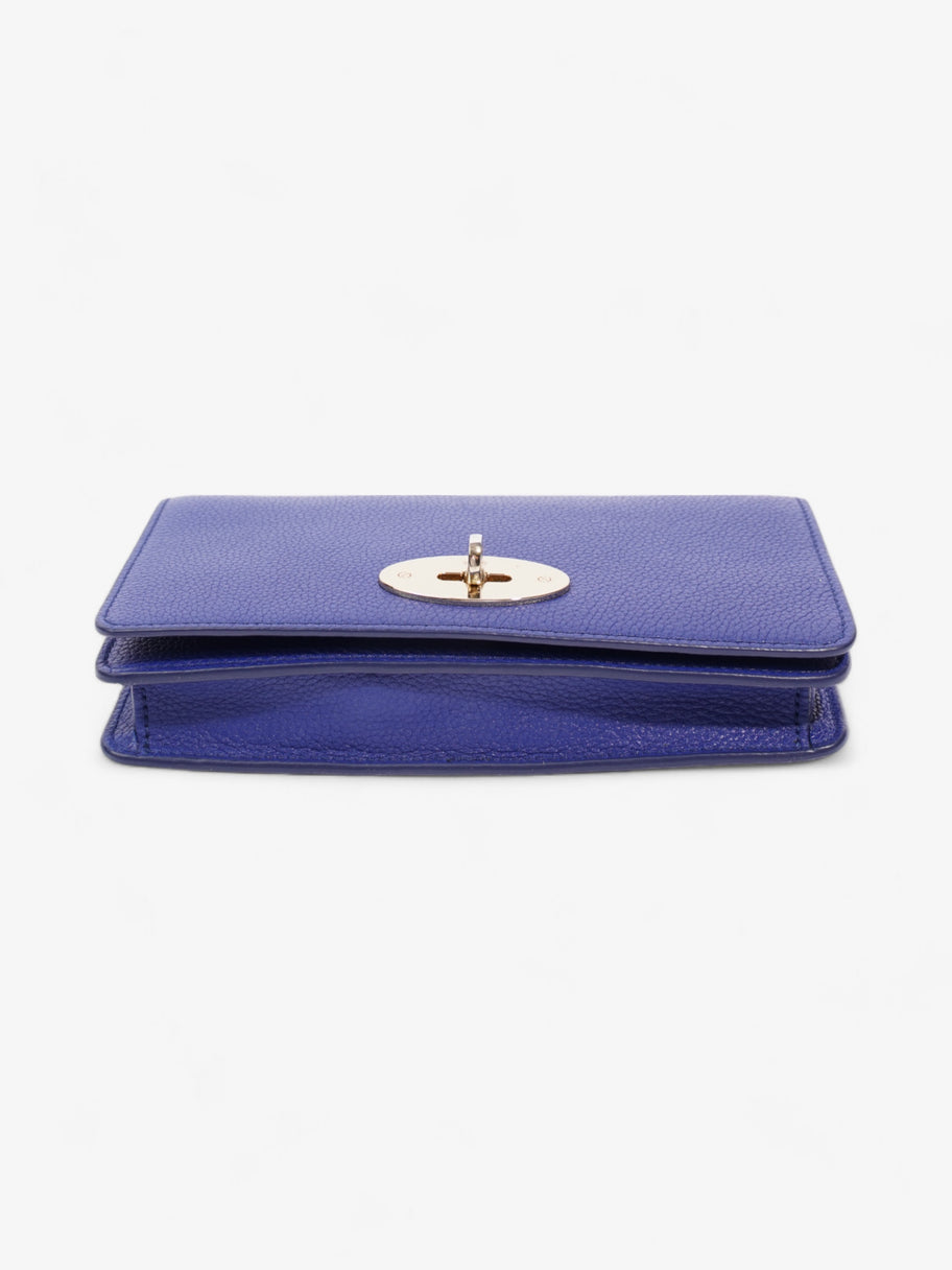 Mulberry Bayswater Clutch Wallet On Chain Blue Leather Image 6