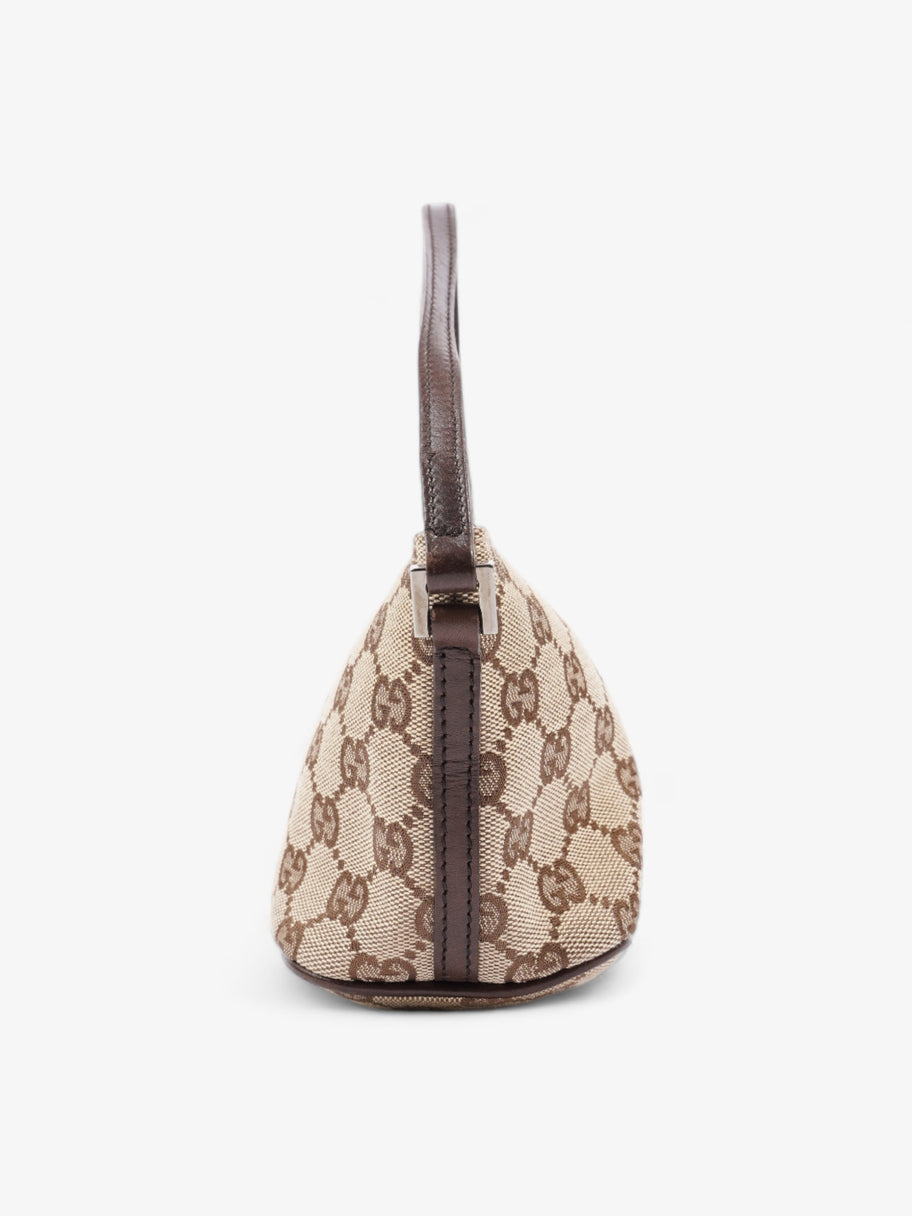 Gucci Boat Pochette Beige And Ebony GG Supreme Canvas Image 3