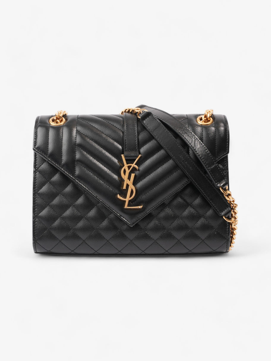 Saint Laurent Triquilt Envelope Bag Black Leather Image 1