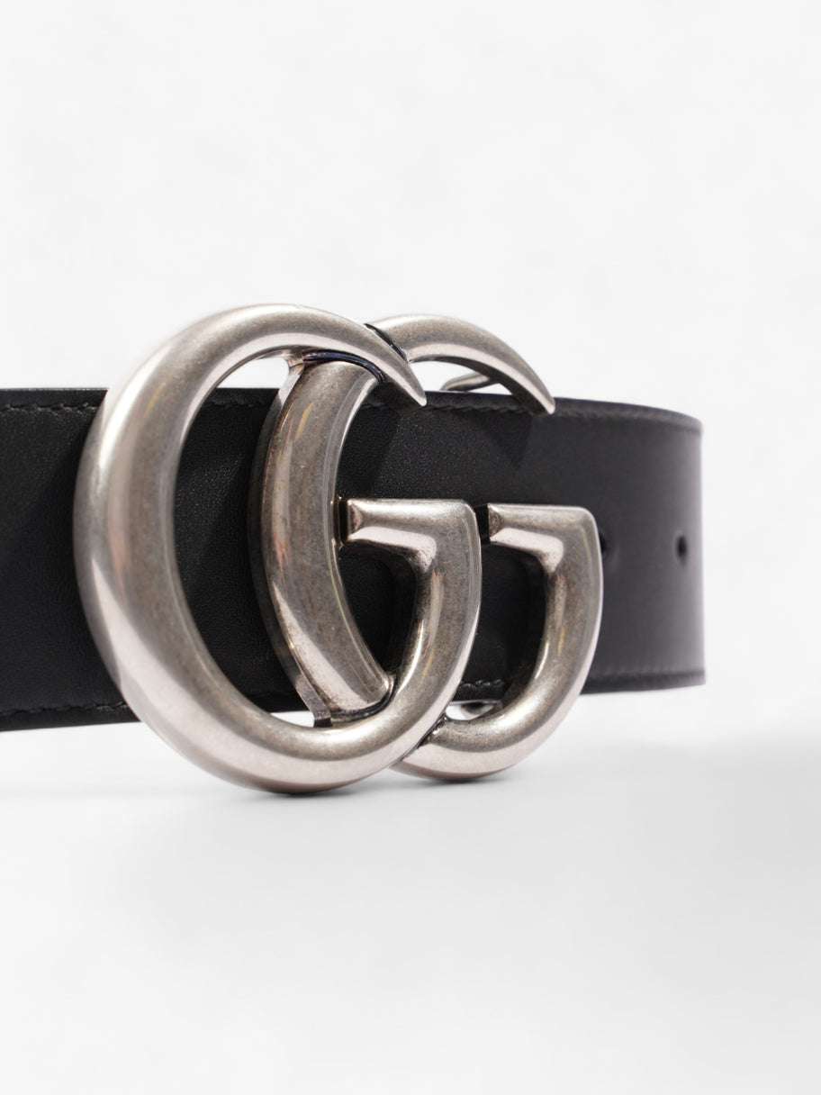 GG Marmont Wide Belt Black Leather 95cm 38mm Image 3