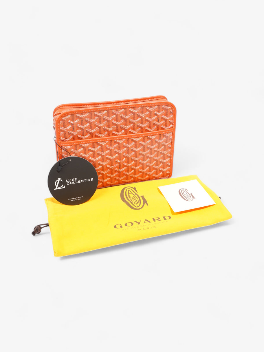 Goyard Jouvence Pouch Orange Goyardine Coated Canvas MM Image 9