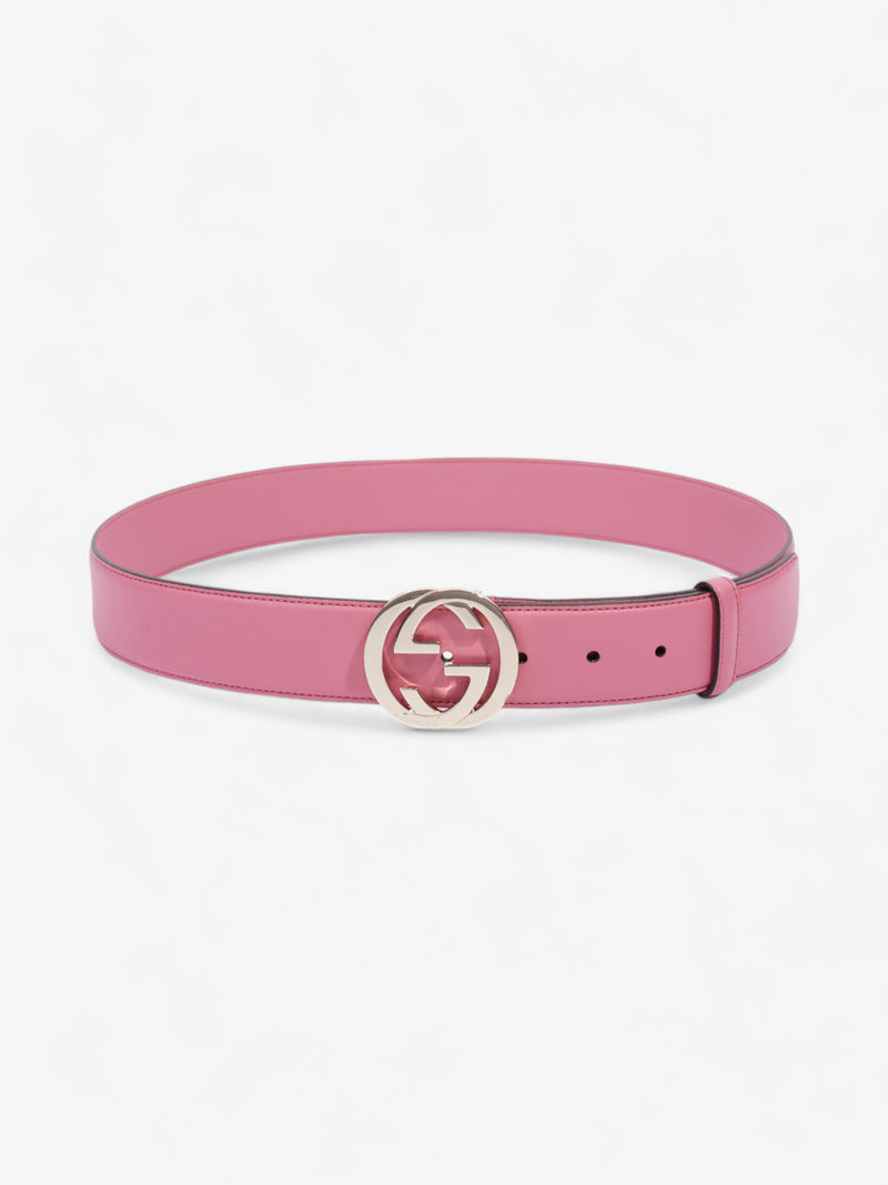  Gucci Interlocking G Belt Pink Leather 85cm / 34