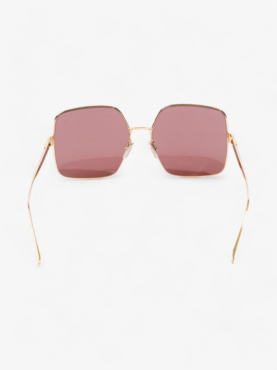 Fendi Oversized Gradiant Sunglasses Gold / Pink Acetate 145mm Image 3