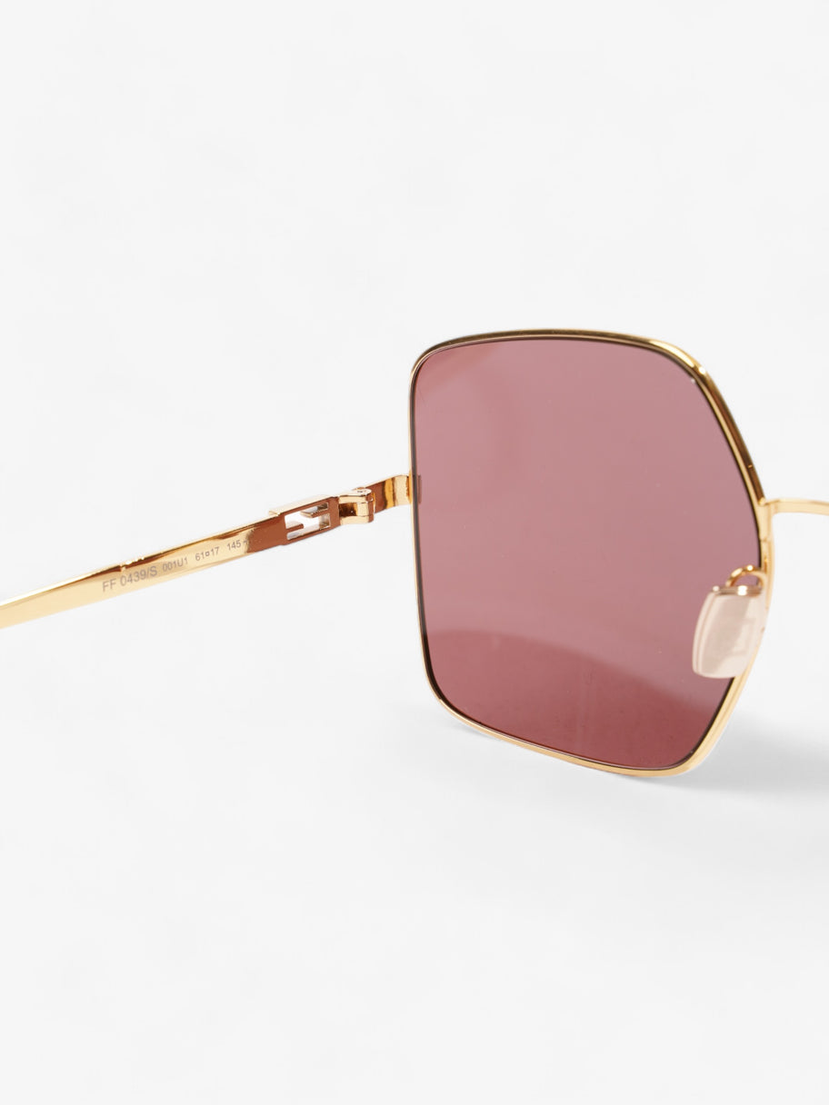 Fendi Oversized Gradiant Sunglasses Gold / Pink Acetate 145mm Image 5