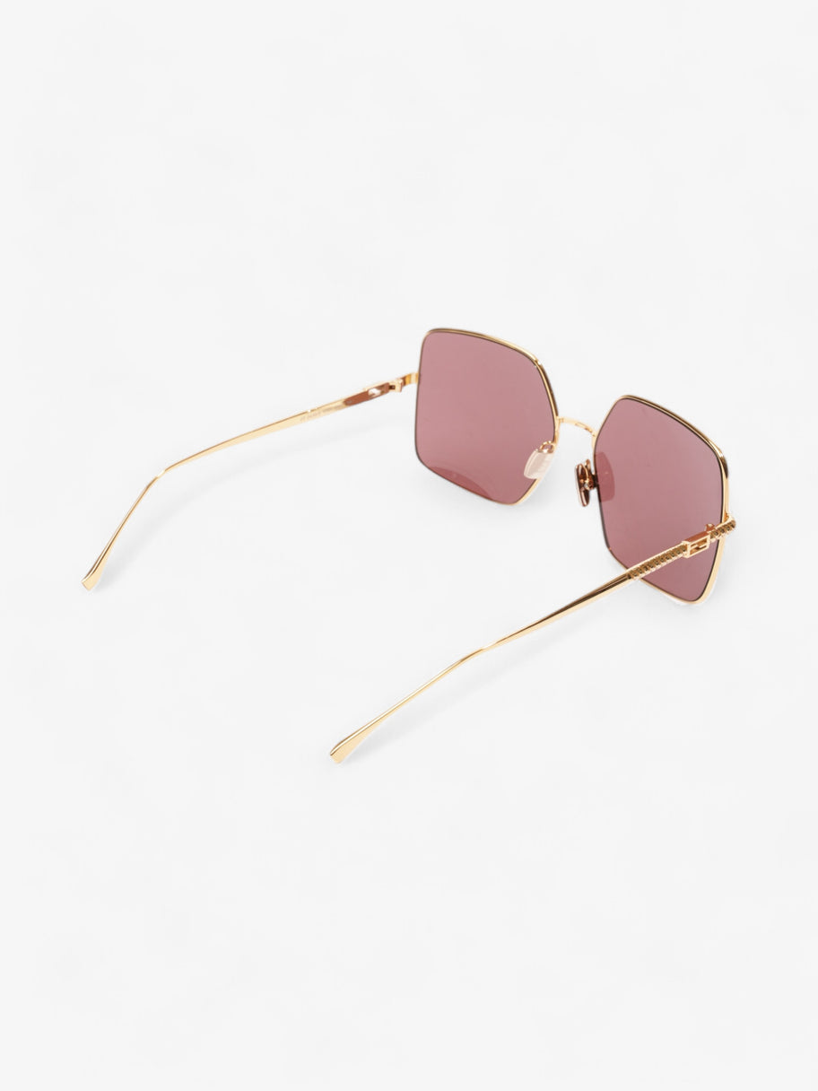 Fendi Oversized Gradiant Sunglasses Gold / Pink Acetate 145mm Image 7