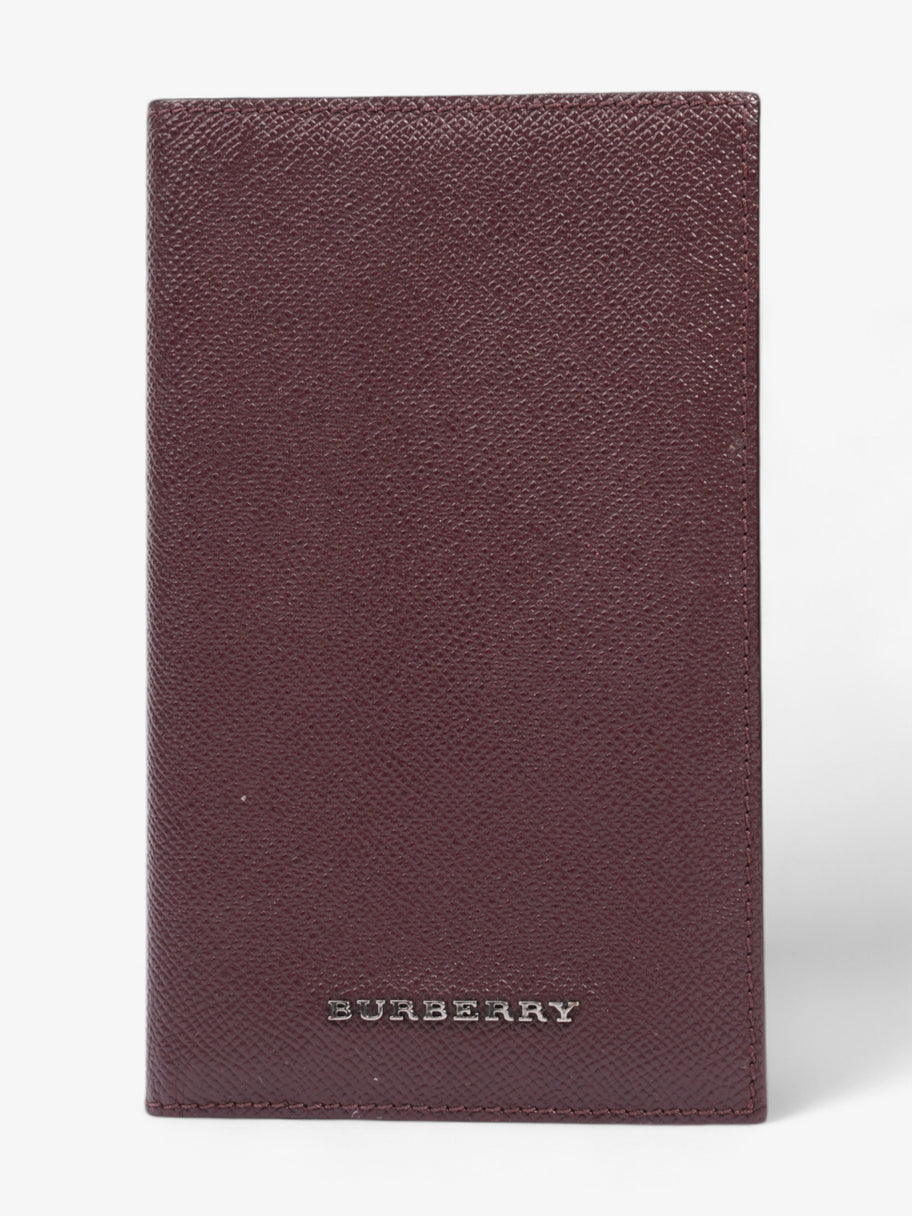 Burberry Bi-Fold Long Wallet Burgundy Leather Image 1