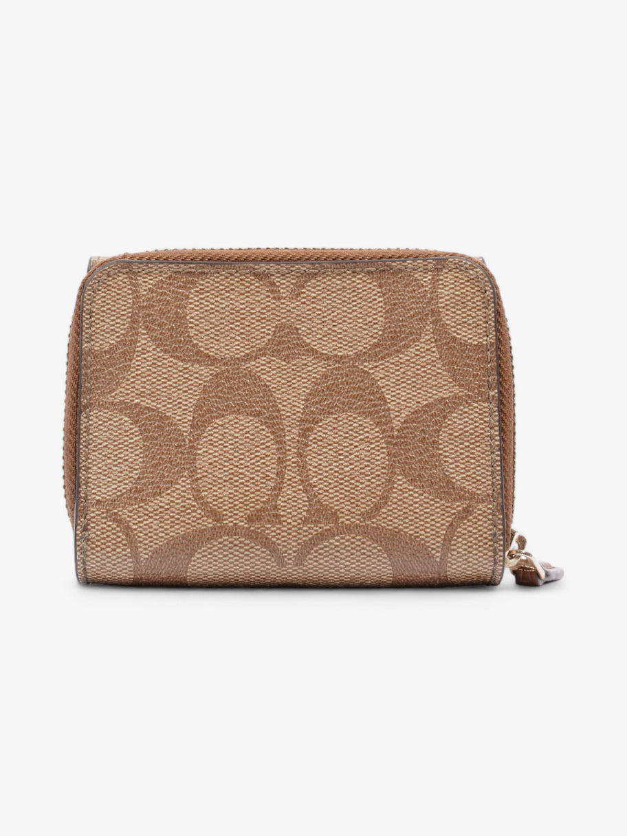 Coach Trifold Wallet Beige Coated Canvas Small Image 2