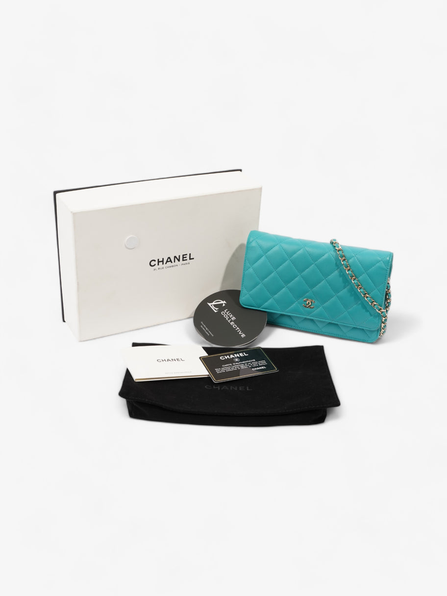 Chanel WOC Turquoise  Lambskin Leather Image 11