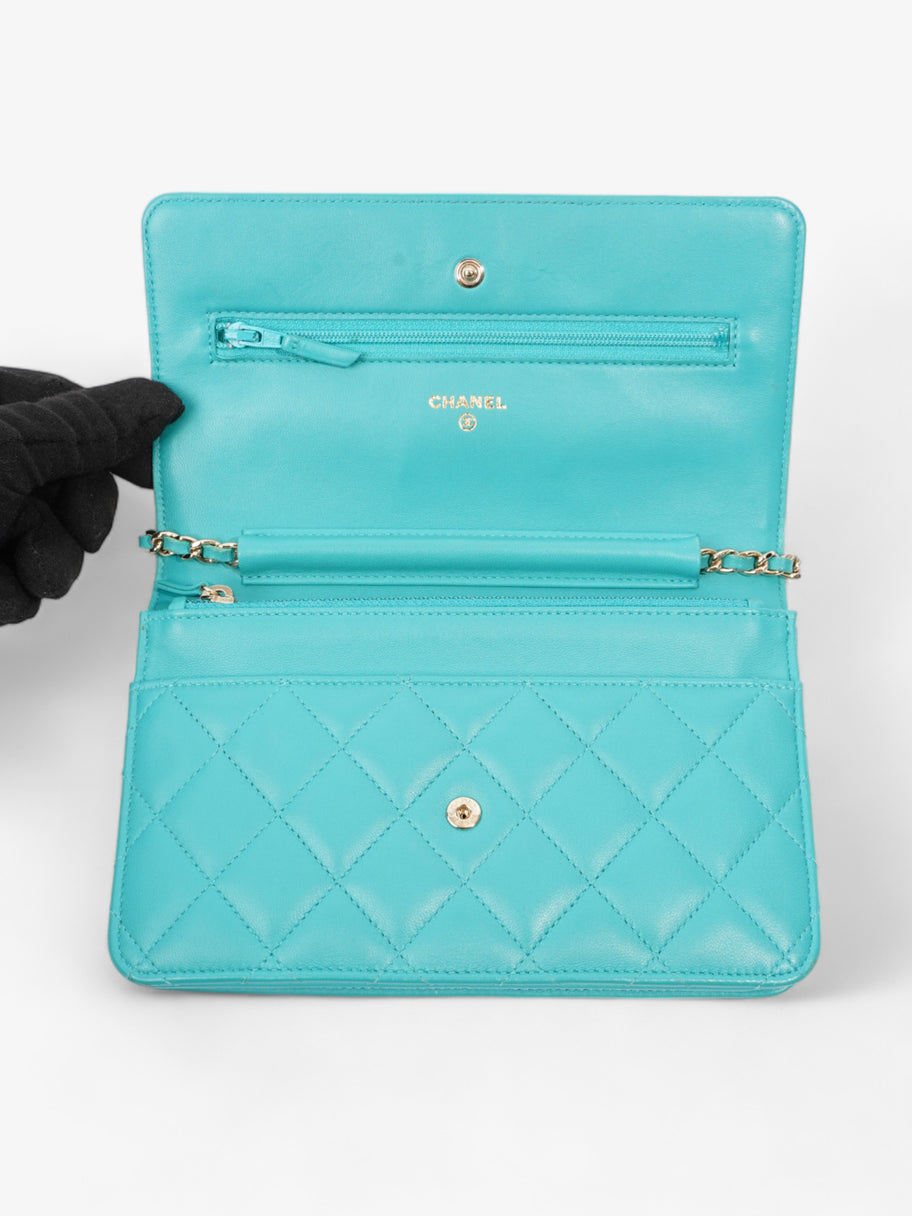 Chanel WOC Turquoise  Lambskin Leather Image 8