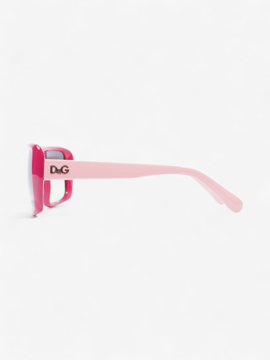 Rectangle-Frame Sunglasses  Fuschia / Light Pink Acetate 135mm Image 2