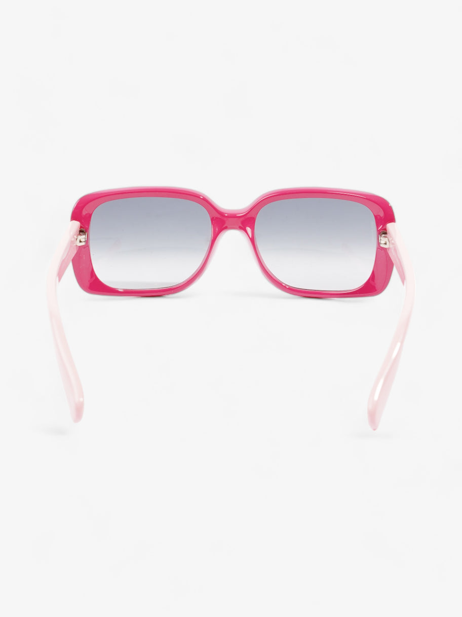 Rectangle-Frame Sunglasses  Fuschia / Light Pink Acetate 135mm Image 3