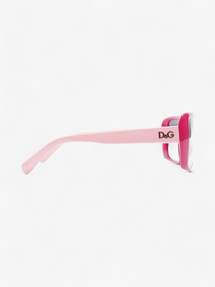 Rectangle-Frame Sunglasses  Fuschia / Light Pink Acetate 135mm Image 4