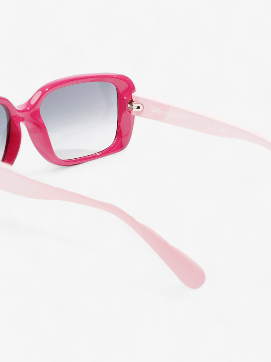 Rectangle-Frame Sunglasses  Fuschia / Light Pink Acetate 135mm Image 6