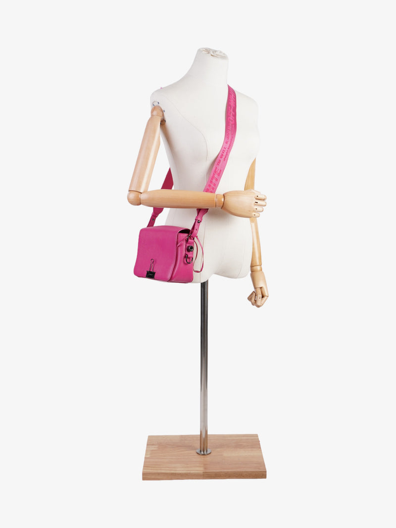  Off White Binder Clip Pink Leather