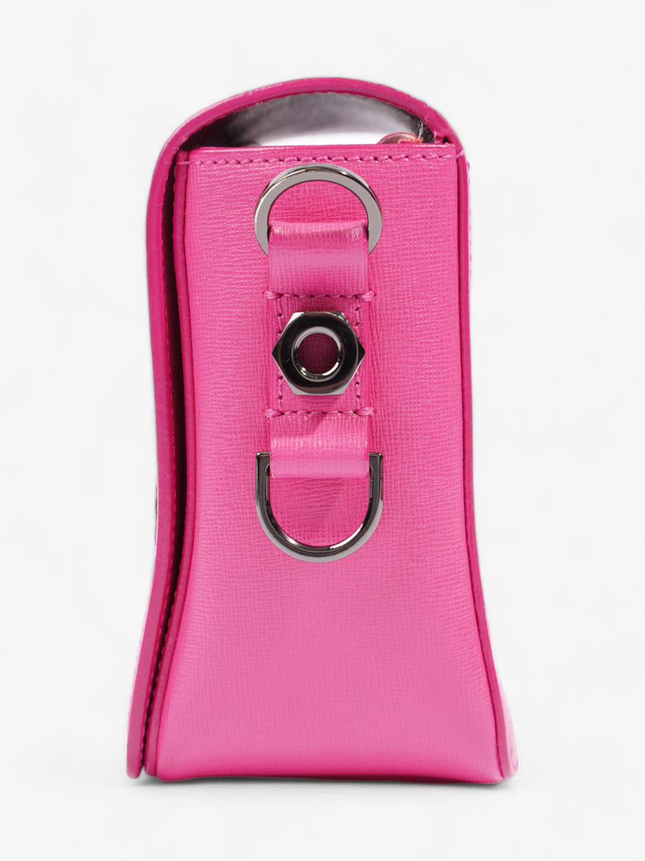 Off White Binder Clip Pink Leather Image 3