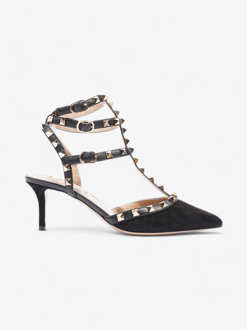  Rockstud Heels 60 Black / Gold Suede EU 37.5 UK 4.5