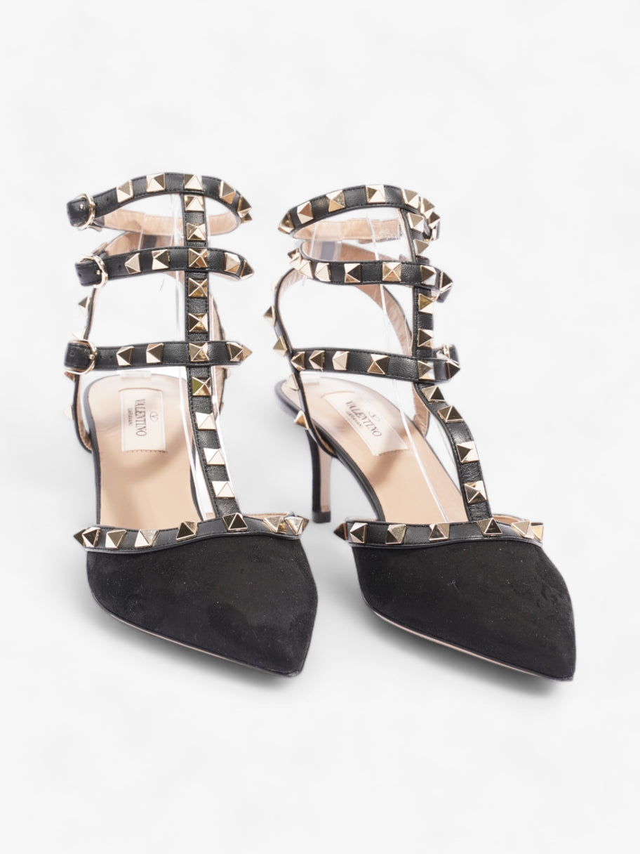 Rockstud Heels 60 Black / Gold Suede EU 37.5 UK 4.5 Image 2