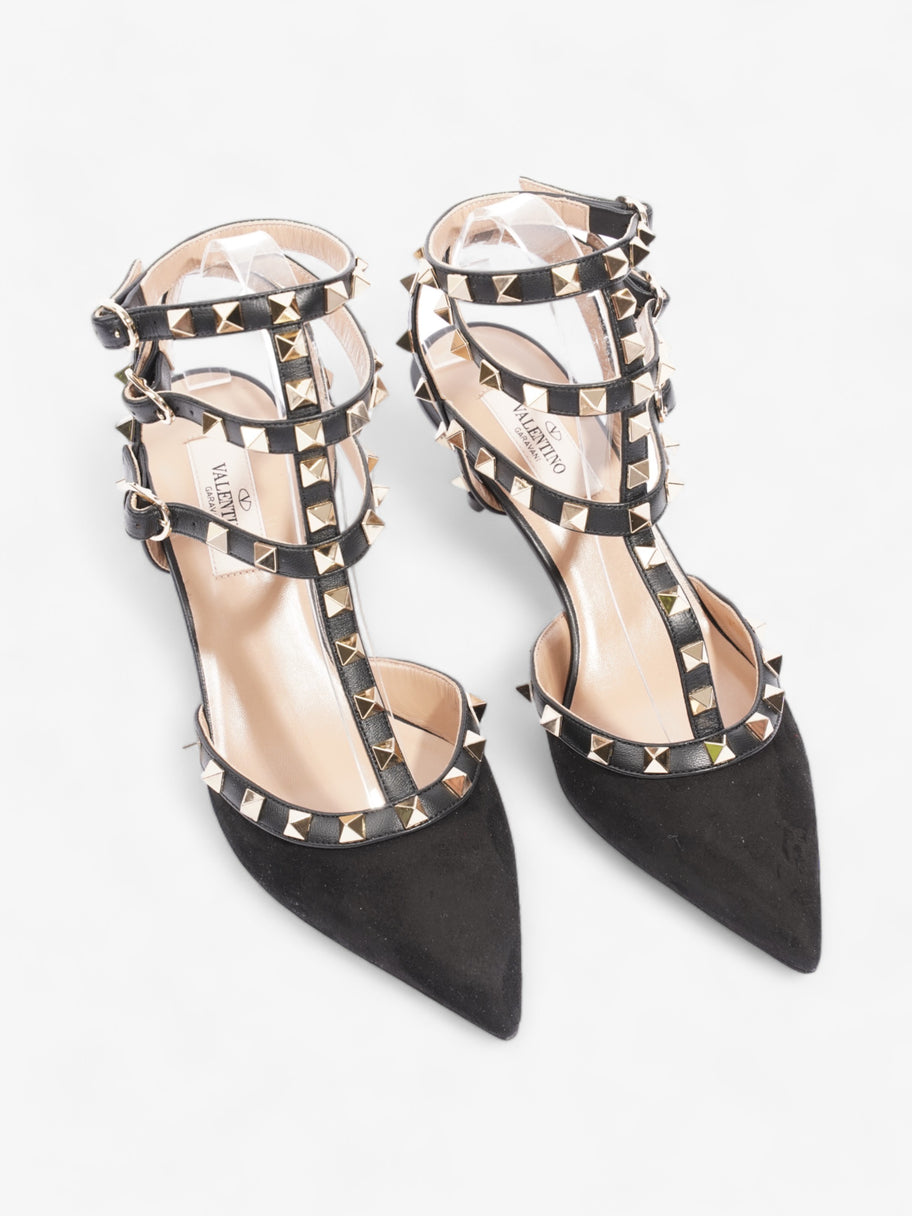 Rockstud Heels 60 Black / Gold Suede EU 37.5 UK 4.5 Image 8