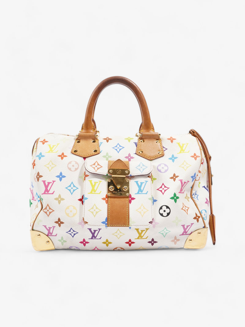  Louis Vuitton Speedy Monogram Multicolour / White Coated Canvas 30