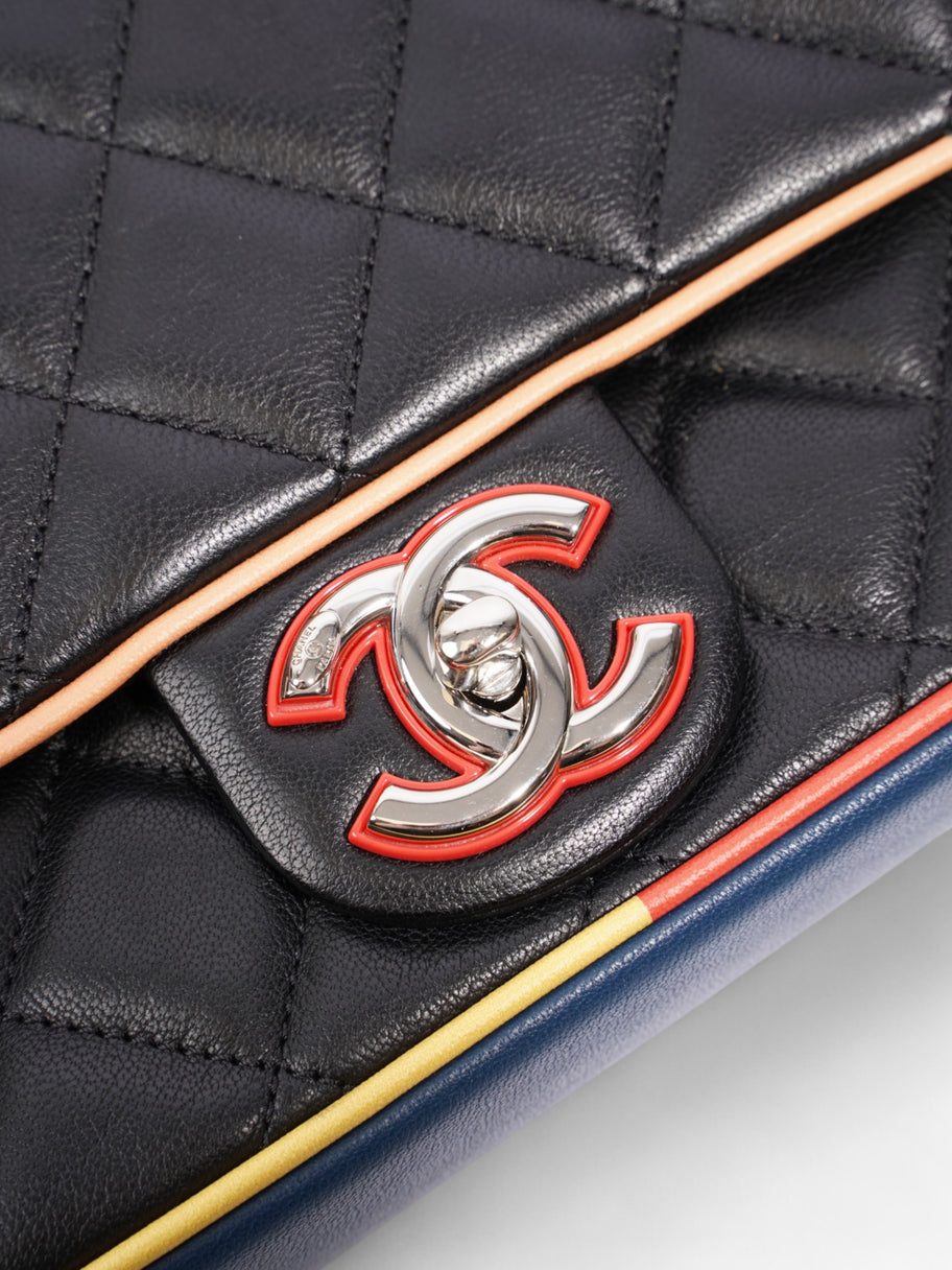 Chanel Classic Single Flap Black / Multicoloured Lambskin Leather Medium Image 3