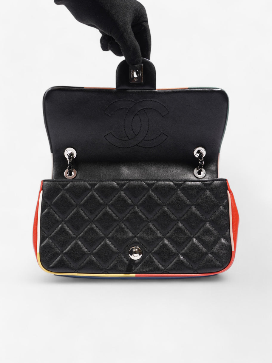 Chanel Classic Single Flap Black / Multicoloured Lambskin Leather Medium Image 8