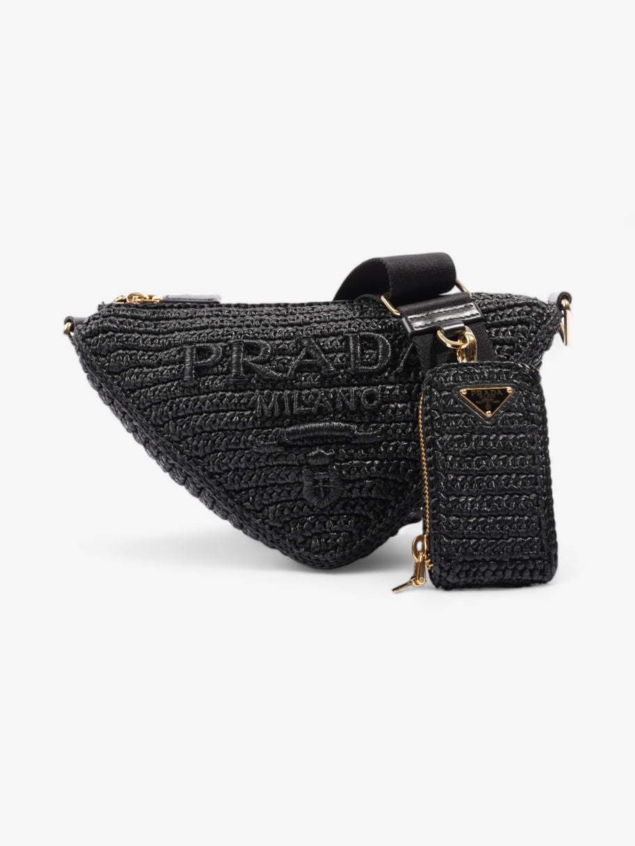 Prada Prada Crochet Black Raffia Image 1