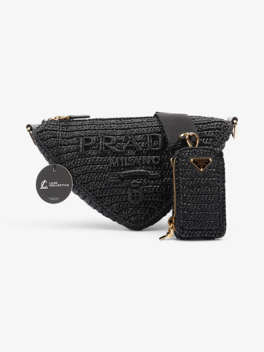 Prada Prada Crochet Black Raffia Image 8