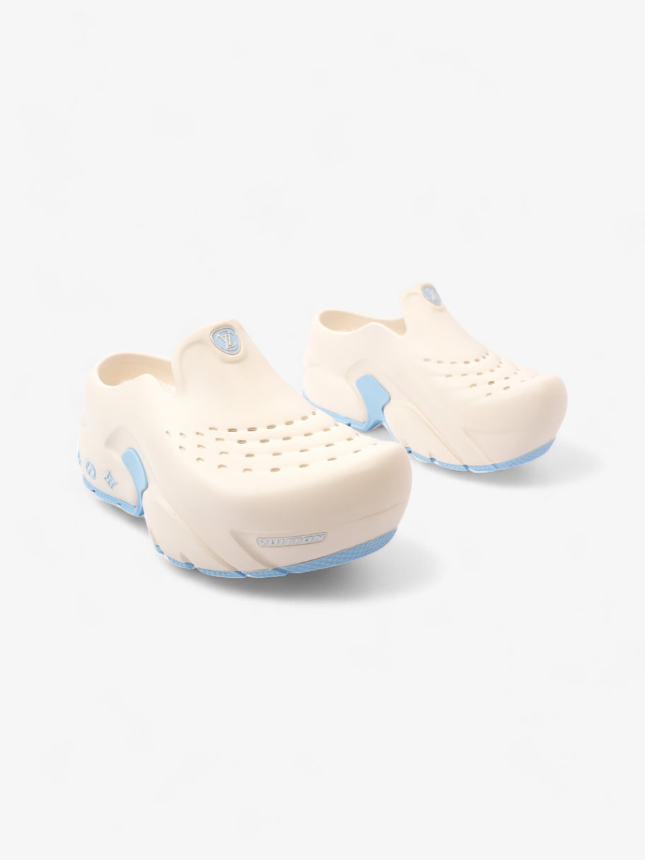 Louis Vuitton Shark Clogs White  / Light Blue Rubber EU 38 UK 5 Image 2