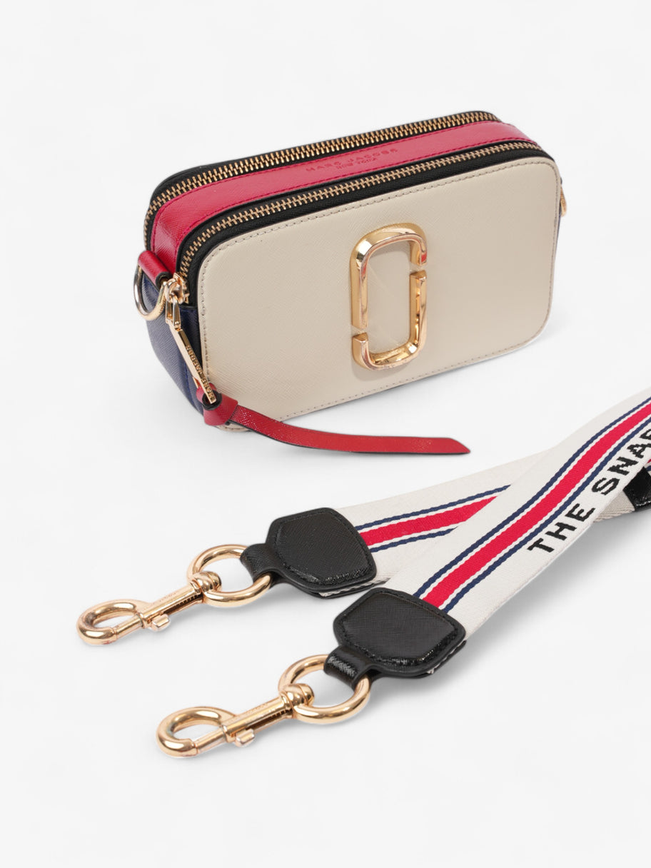 Marc Jacobs The Snapshot Bag White / Blue / Red Leather Image 7