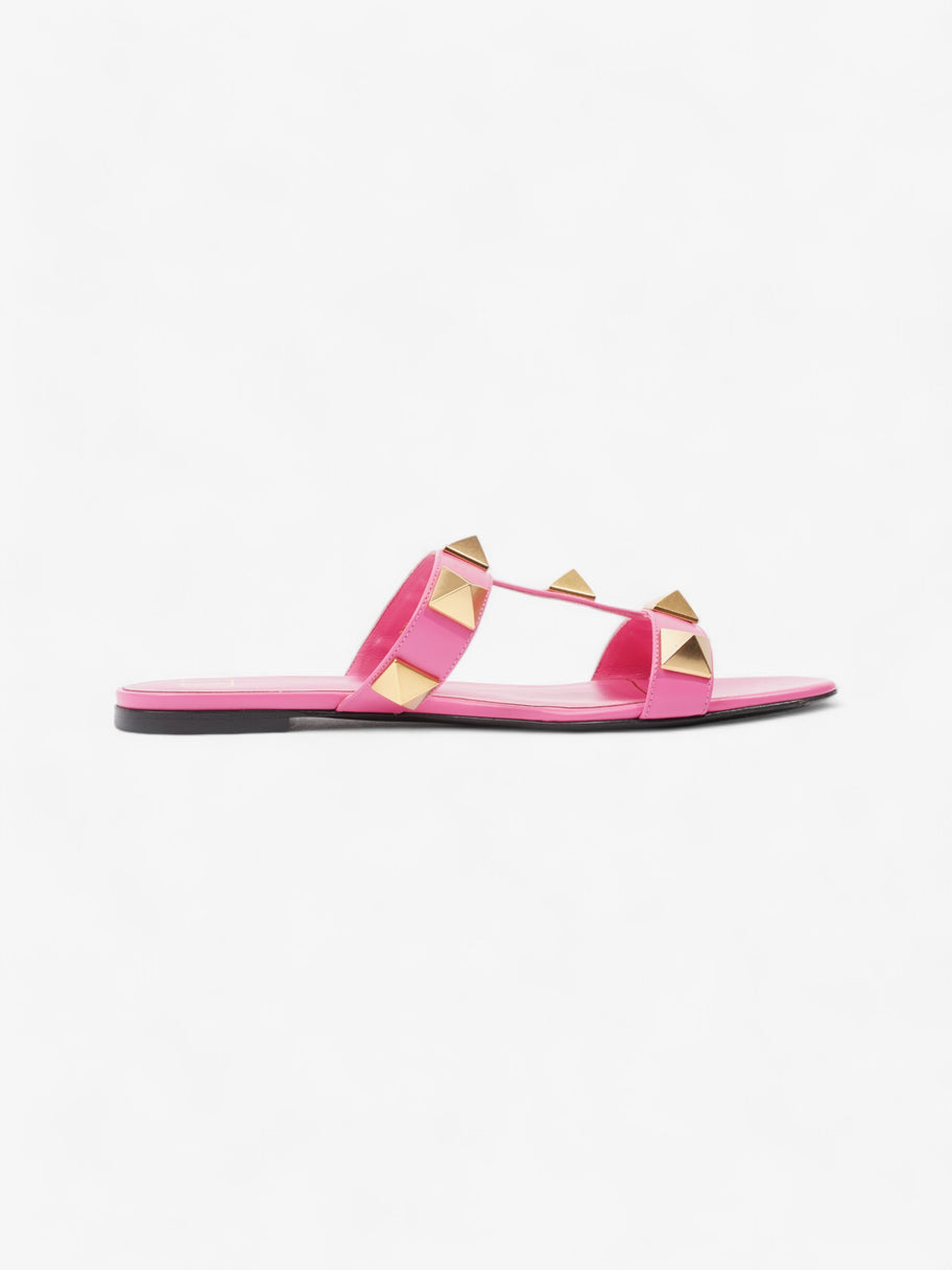 Valentino Rockstud Sandals Pink / Gold Leather EU 40 UK 7 Image 4