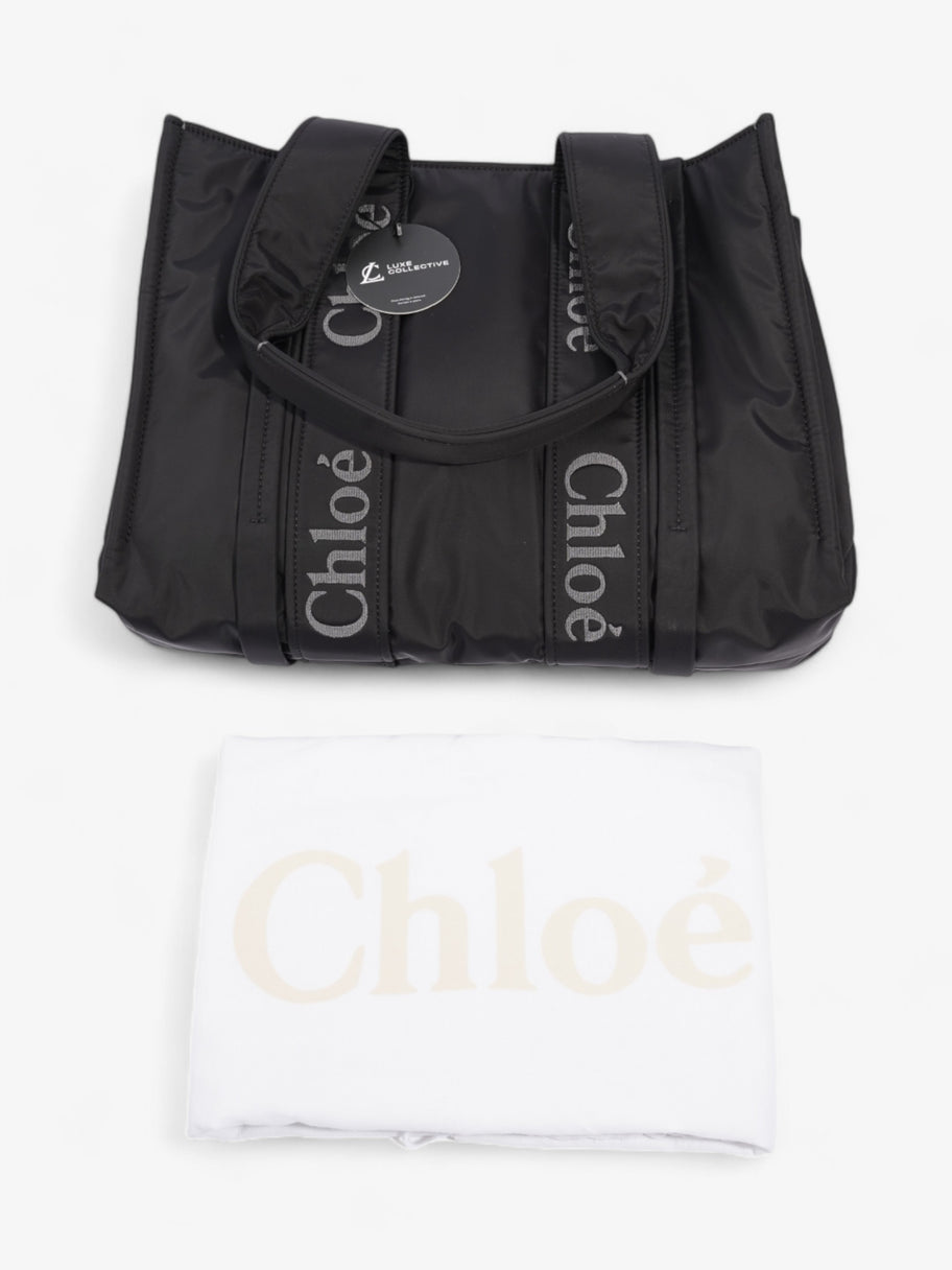 Chloe Woody Tote Black Nylon Medium Image 9