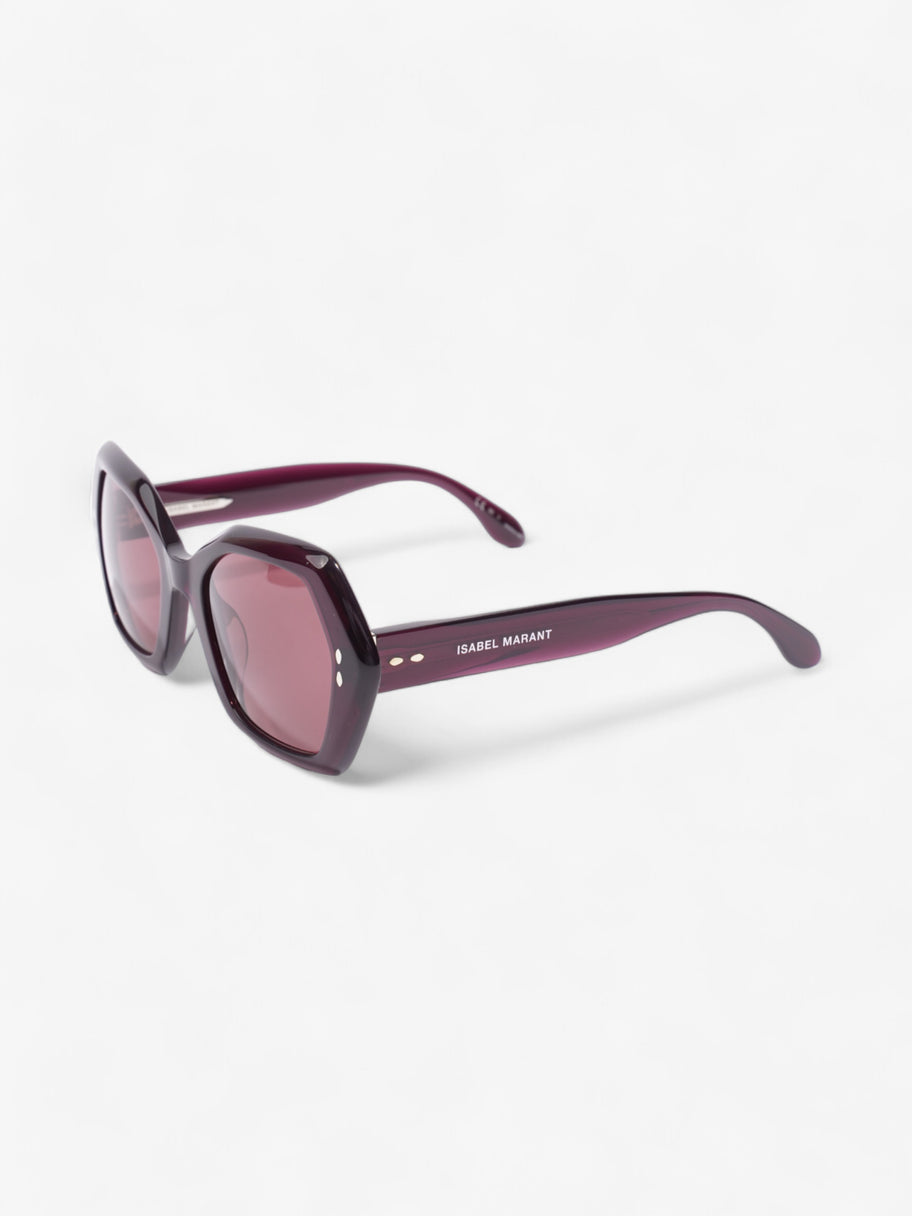 Isabel Marant Etoile Hexagon Sunglasses Maroon  Acetate 145mm Image 5