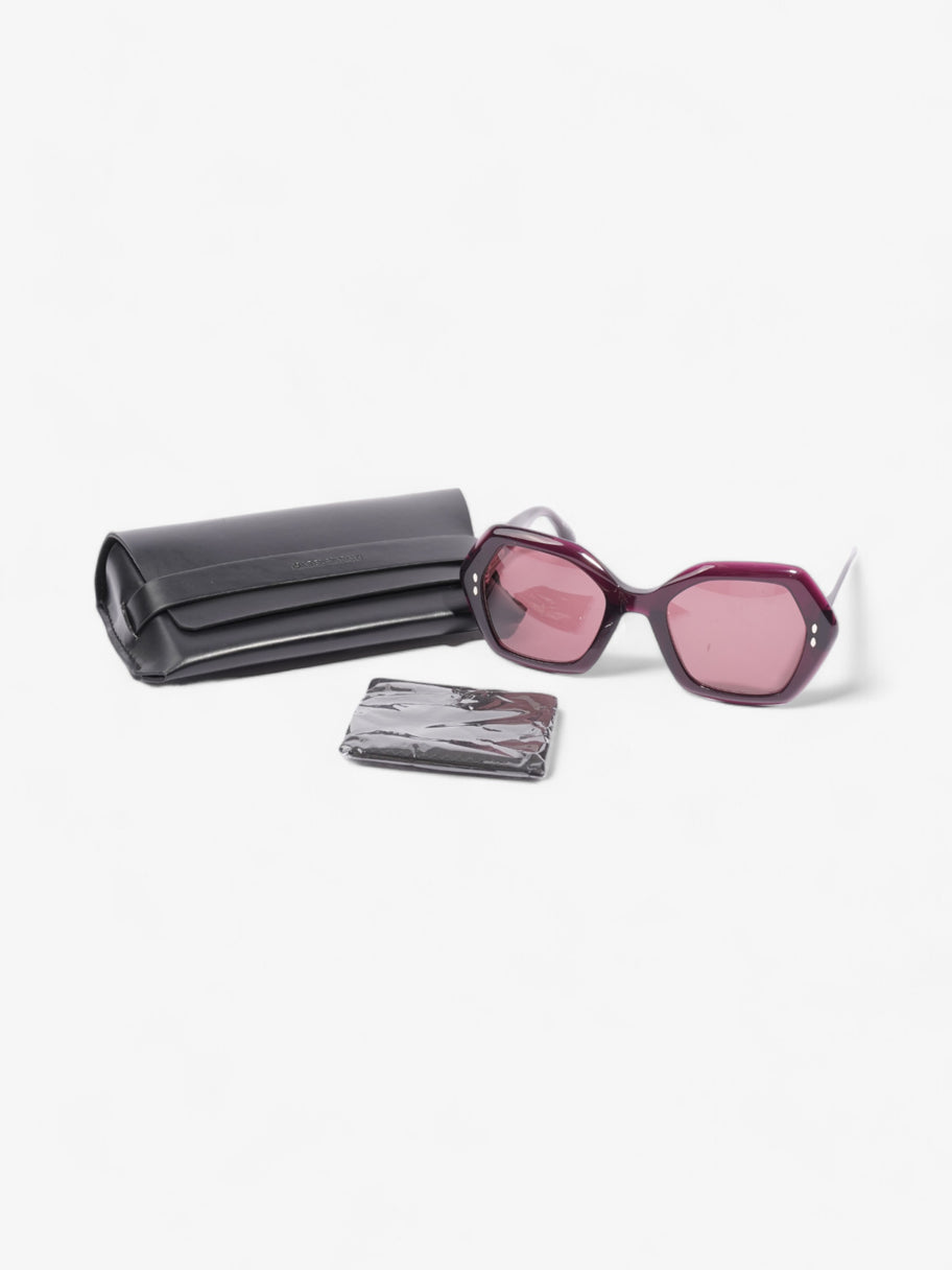 Isabel Marant Etoile Hexagon Sunglasses Maroon  Acetate 145mm Image 6