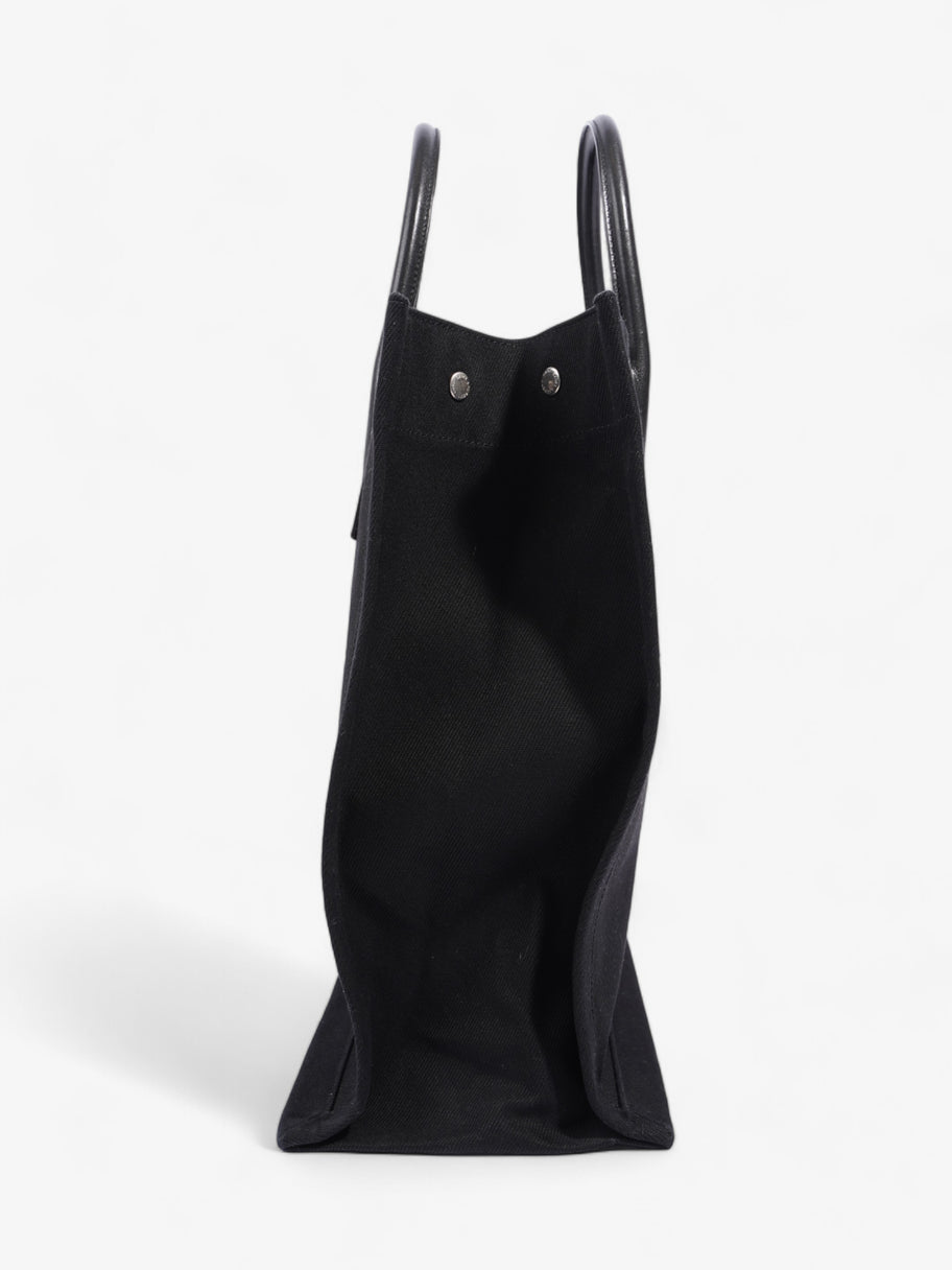 Saint Laurent Rive Gauche Tote Bag Black / White Canvas Image 4