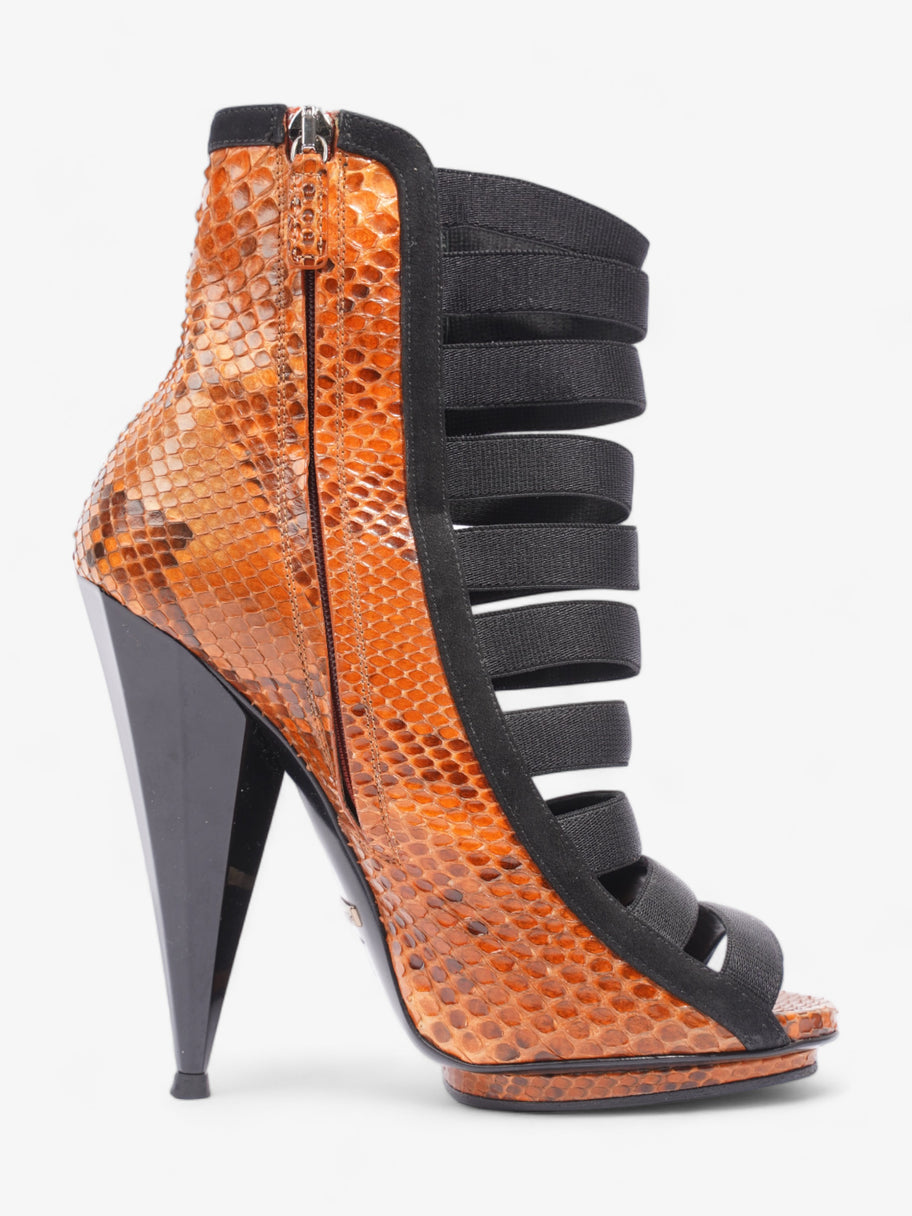 Gucci Olympia Heels 120 Orange / Black Alligator EU 36.5 UK 3.5 Image 4