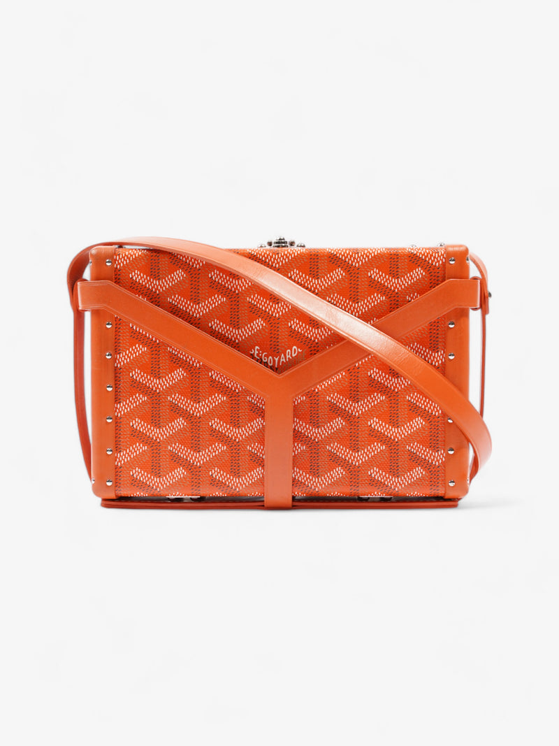  Goyard Minaudiere Trunk Bag Orange Coated Canvas