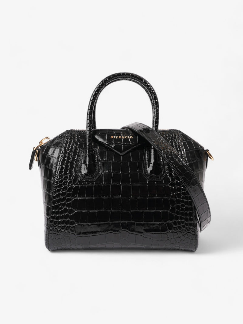  Givenchy Antigona Black Embossed Leather Small