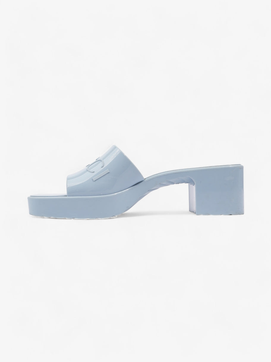 Gucci Rubber Logo Sandals 60 Light Blue Rubber EU 39 UK 6 Image 3