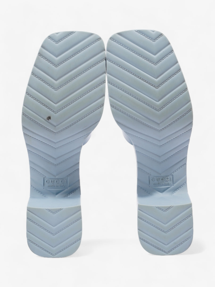 Gucci Rubber Logo Sandals 60 Light Blue Rubber EU 39 UK 6 Image 7