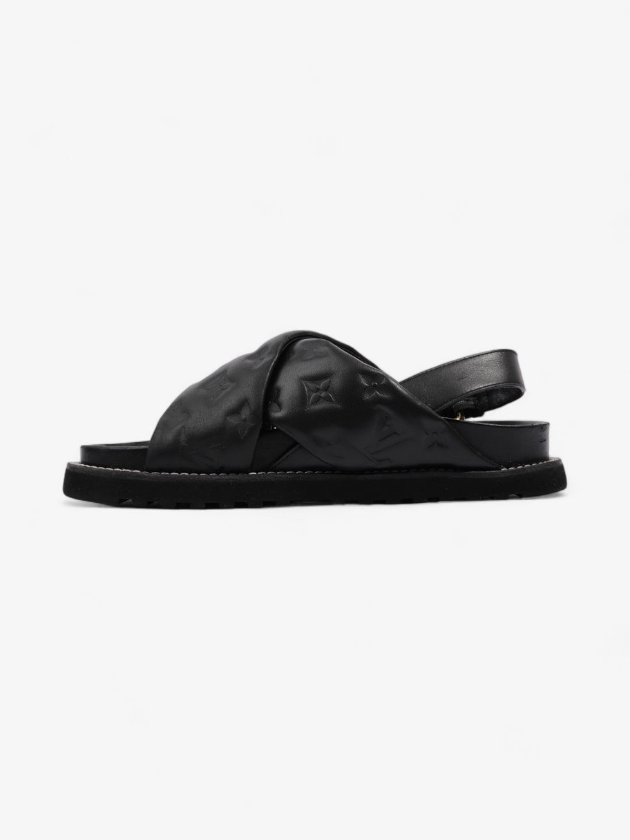 Louis Vuitton Paseo Flat Sandal Black Lambskin Leather EU 39 UK 6 Image 3