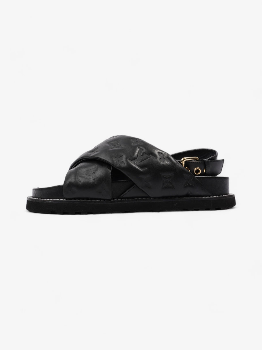 Louis Vuitton Paseo Flat Sandal Black Lambskin Leather EU 39 UK 6 Image 5