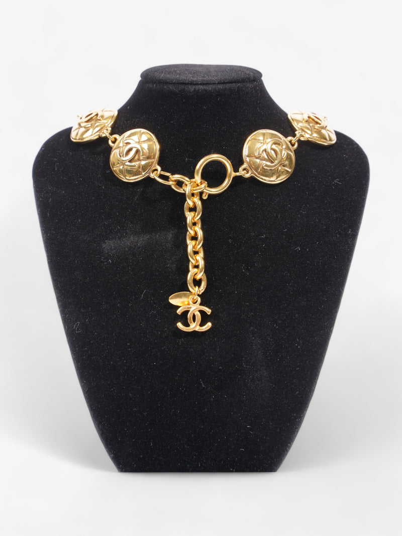  Chanel Vintage CC Chain Necklace Gold Base Metal 46cm